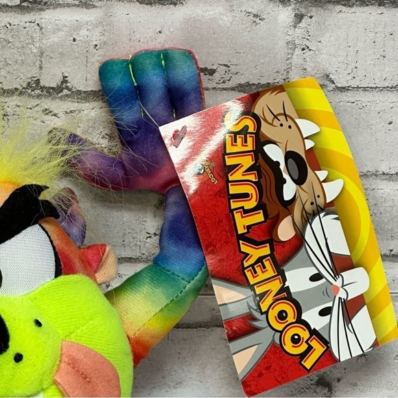 WB Looney Tunes TAZ Plush Rainbow Tie Die Tasmanian Devil Stuffed Animal *RARE* - Picture 4 of 16